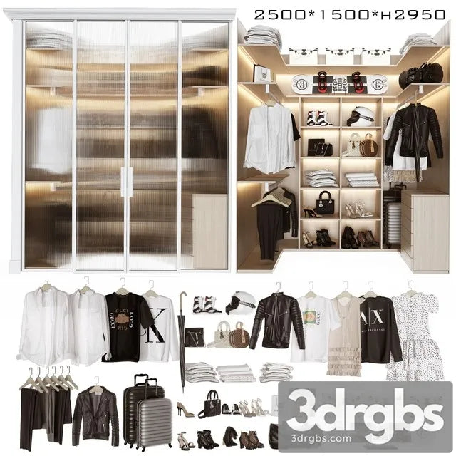Wardrobe Block 3D Model Free