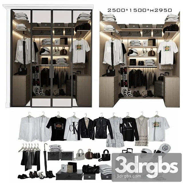 Wardrobe block  5 3D Model Free