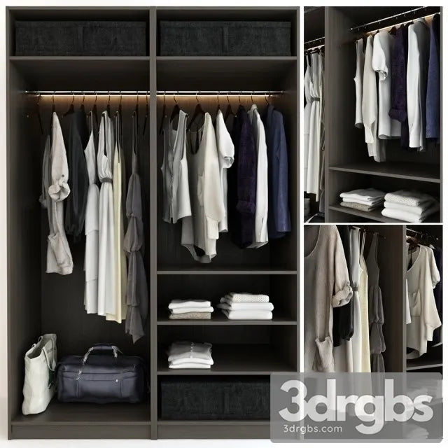 Wardrobe Clothes 08 3D Model Free