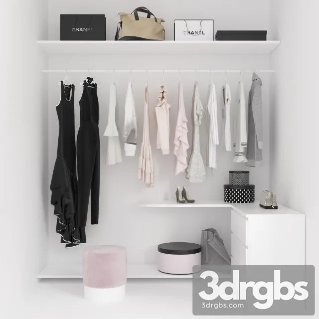 Wardrobe Clothes 14 3D Model Free