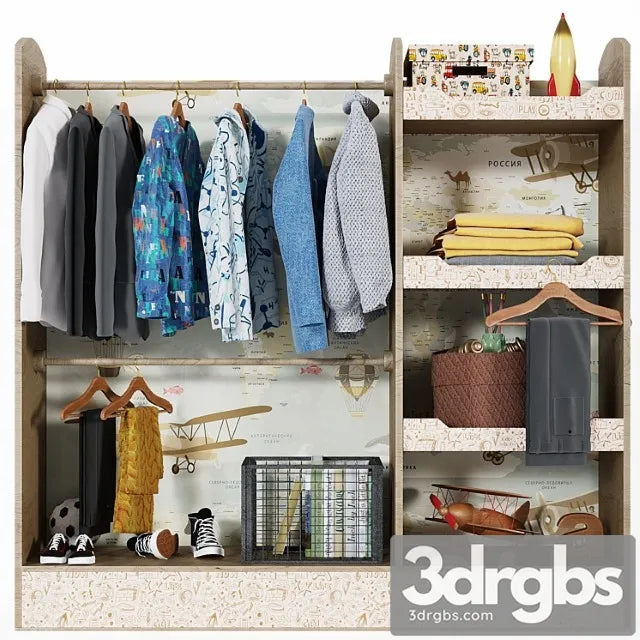 Wardrobe Сhildrens Wardrobe 1 3D Model Free