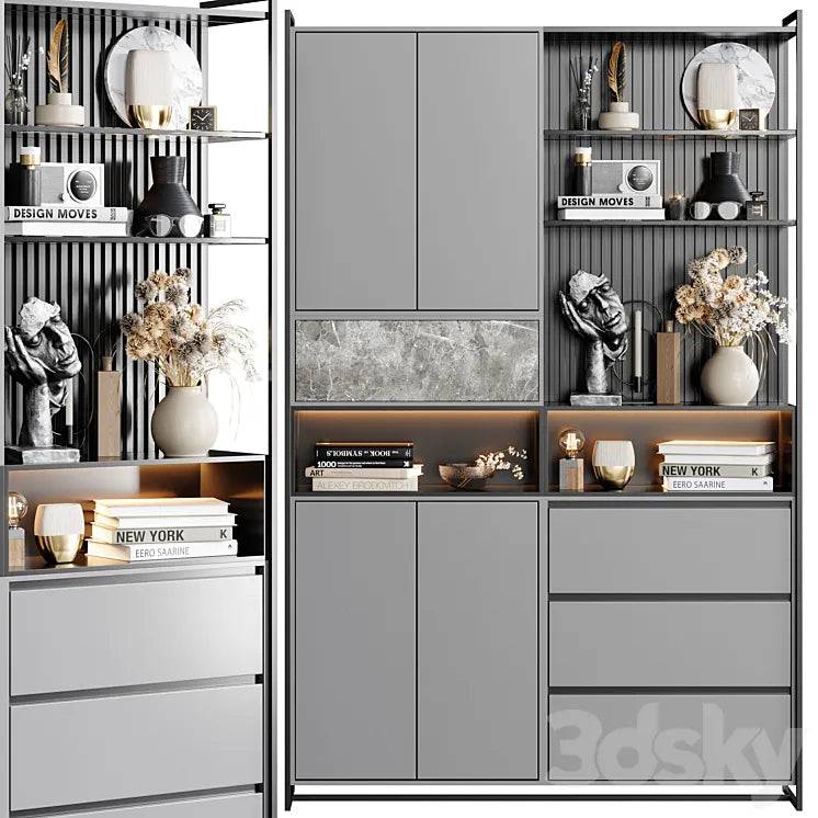 Wardrobe & Display cabinets 02 3DSMAX Model