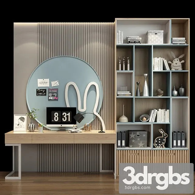 Wardrobe Furniture For A Children 0258 3D Model Free