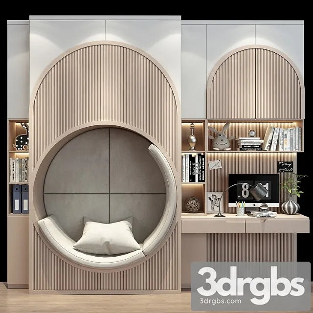 Wardrobe Furniture For A Children 0452 3D Model Free