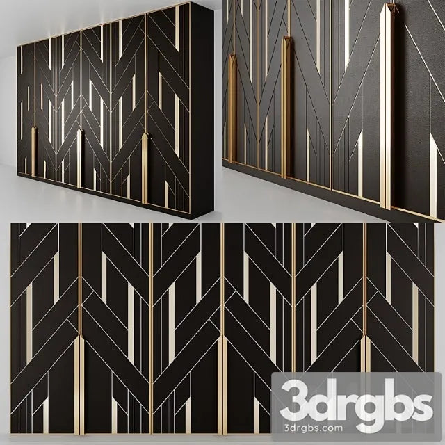 Wardrobe In Art Deco Style 3D Model Free