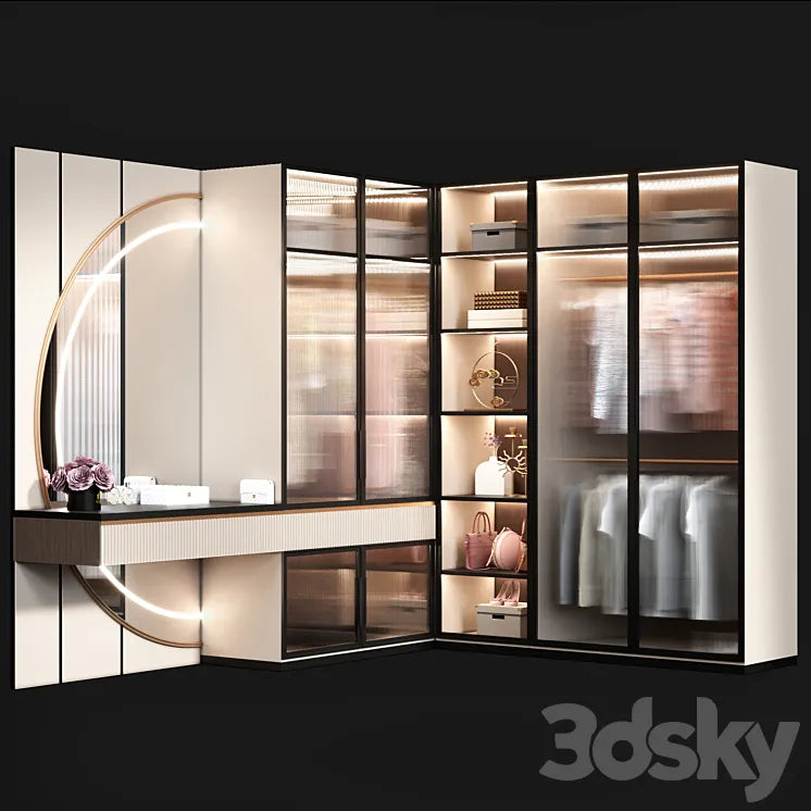 Wardrobe modern 7 3DSMAX Model