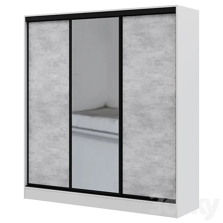 Wardrobe Sliding wardrobe 3-door Loft 210x230 cm 3DSMAX Model