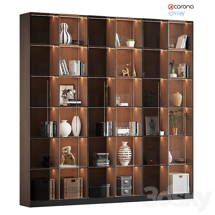 Wardrobe with decor # 12 3DSMAX Model