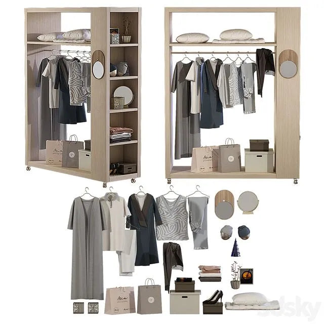 Wardrobe with decor 2 3dsMax Model