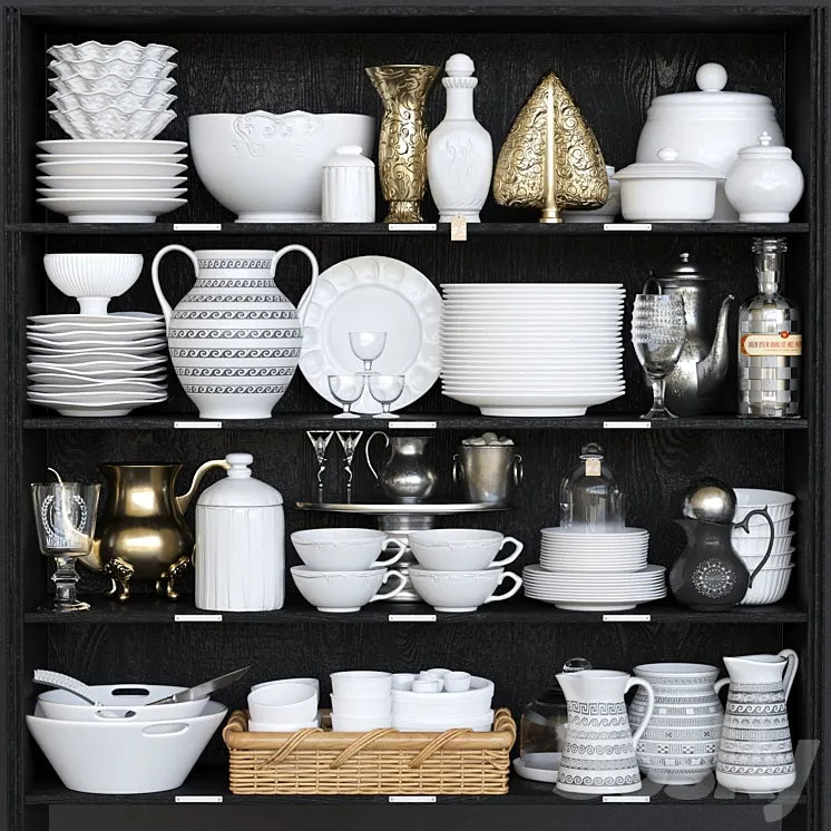 Wardrobe with dishes 4 3DS Max