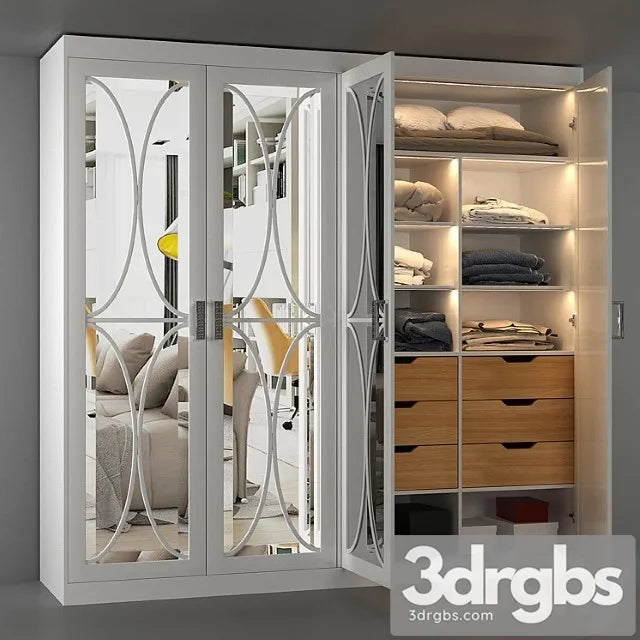 Wardrobe with filling 3D Model Free