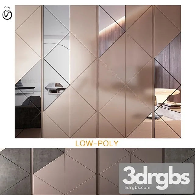 Wardrobe With Sliding Doors Madras By Gruppo Tomasella Low Poly 3D Model Free