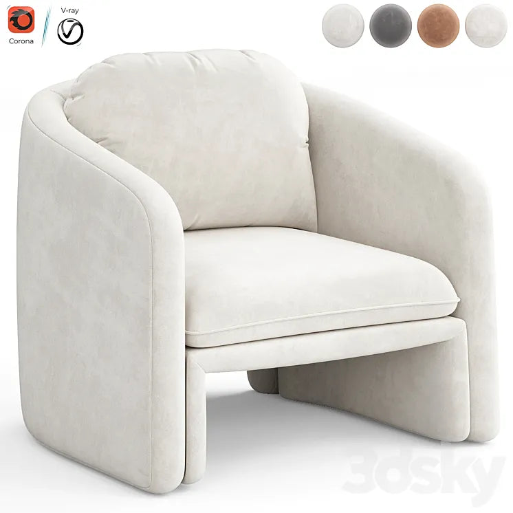 Warren armchair by Laredoute 3DSMAX Model