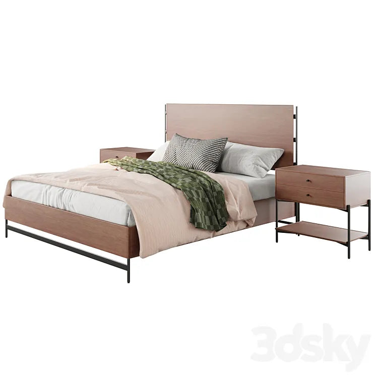 Warren Platform Bed by pottery barn 3DSMAX Model