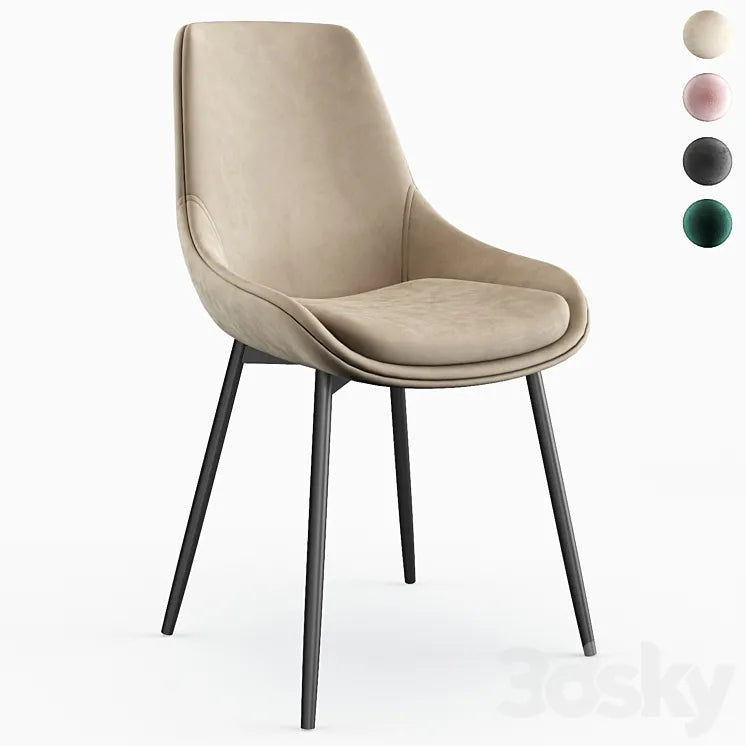 Wayfair Coen Velvet Side Chair by Gold Flamingo 3DSMAX Model