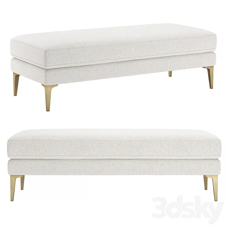 West Elm Andes Bench 3DSMAX Model