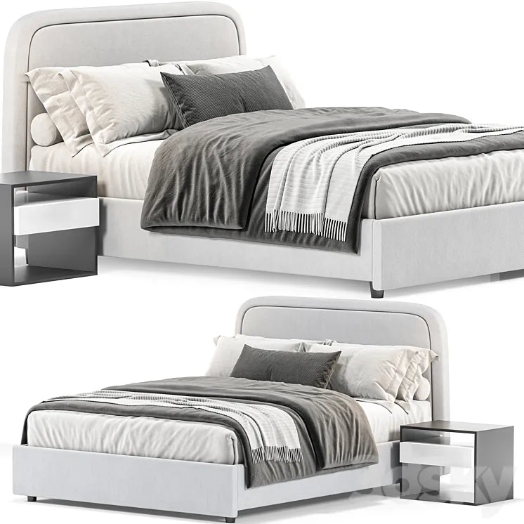 West Elm-Camilla queen Bed 3DSMAX Model