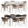 West Elm Frame table Turin chair Dining set 3DSMAX Model