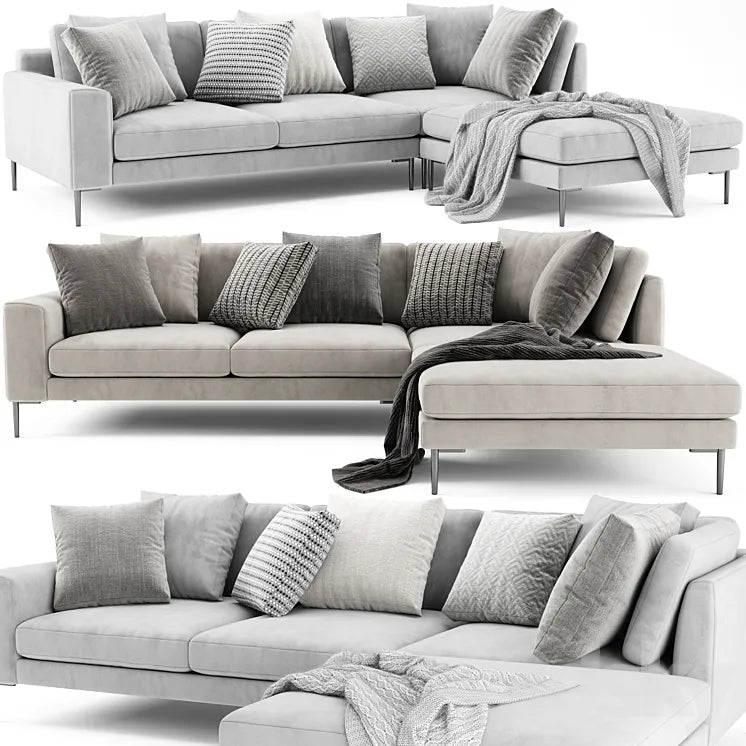 West Elm Harper With Ottoman 3DSMAX Model