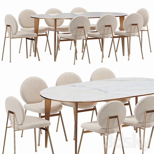 West elm Jane Dining Table 3DSMAX Model