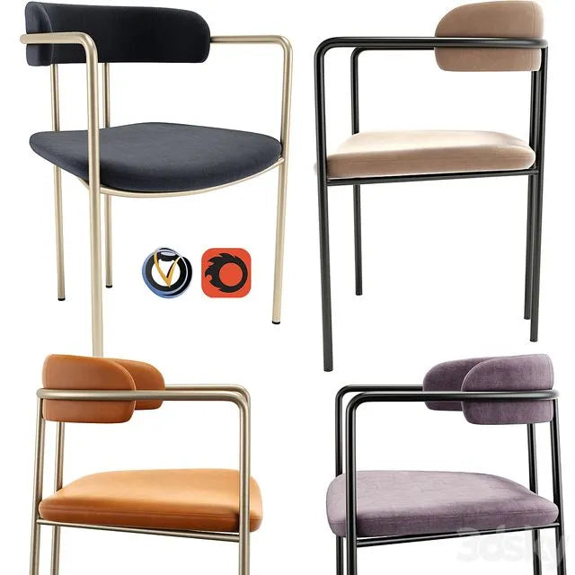 west elm lenox dining chair (Vray Corona) 3dsMax Model