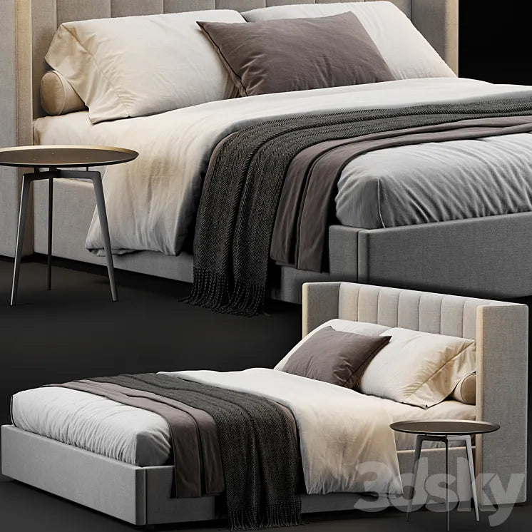 West Elm Shelter Bed 3DSMAX Model