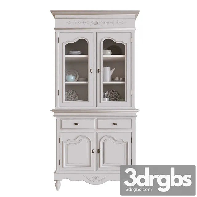 White kitchen cupboard 3D Model Free