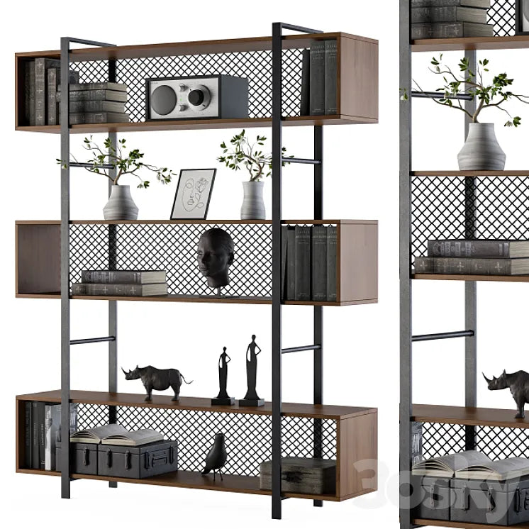 Wood and Metal Rack 3DSMAX Model