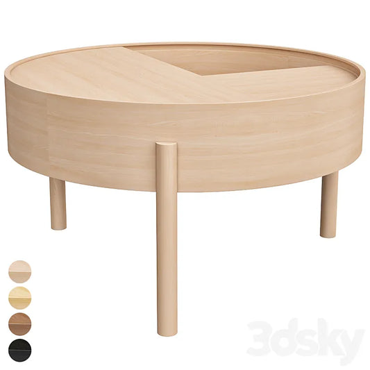 Wood Arc Coffee Table 3DSMAX Model
