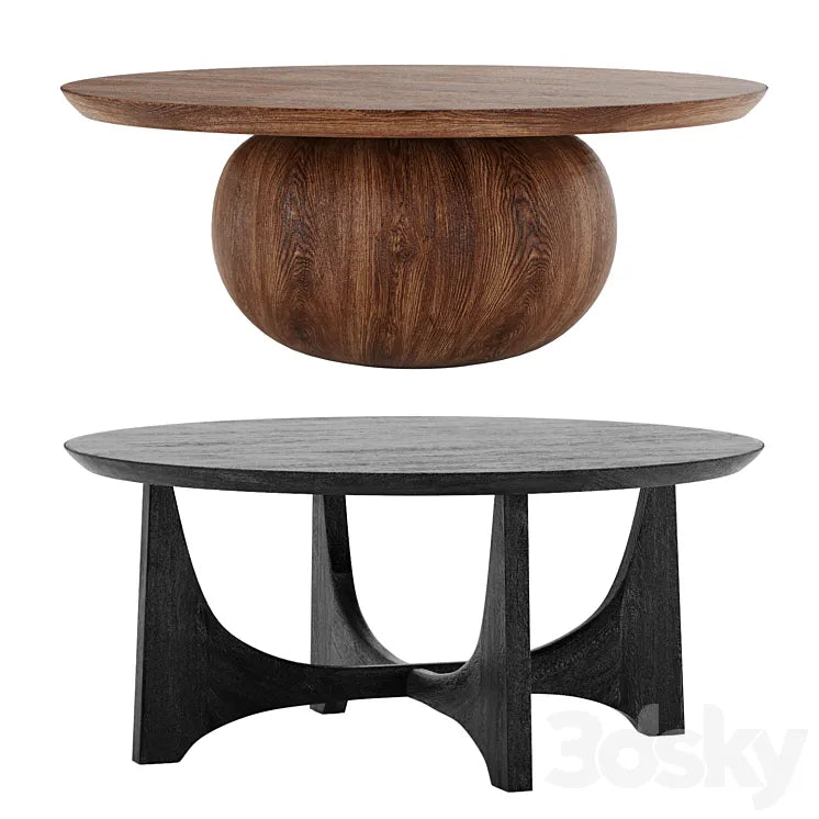 Wood Coffee Table West Elm 3DSMAX Model
