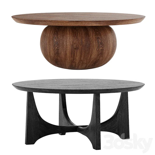 Wood Coffee Table West Elm 3DSMAX Model