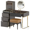 Wood Makeup Vanity Table Set with LED 3DSMAX Model