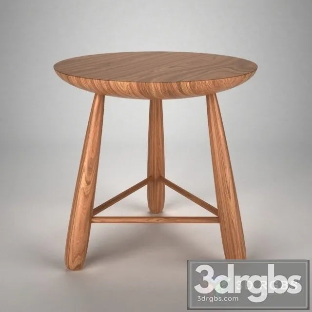 Wood Stol 3D Model Free