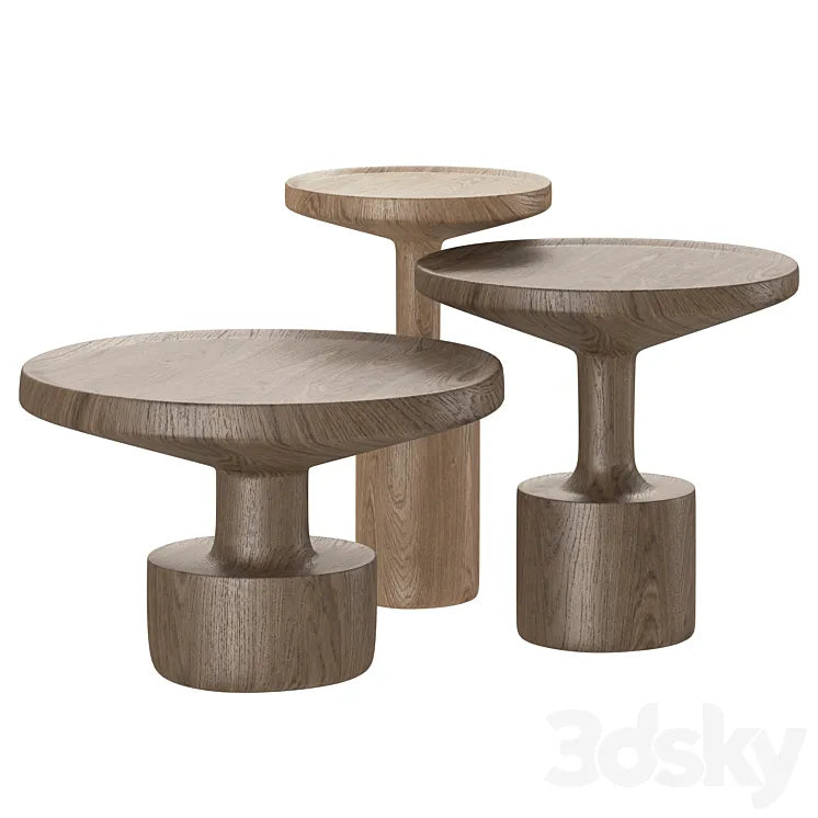 Wooden Coffee Tables Kigi by Linteloo 3DSMAX Model