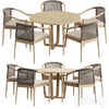 Wooden Outdoor Dining Sets Round Dining Table with 5 Chairs 3DSMAX Model