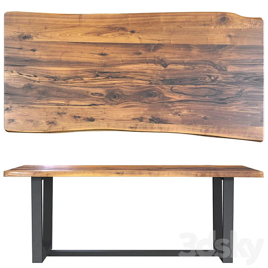Wooden table slab 3DSMAX Model