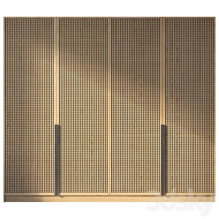 Wooden Wardrobe N002 3DSMAX Model