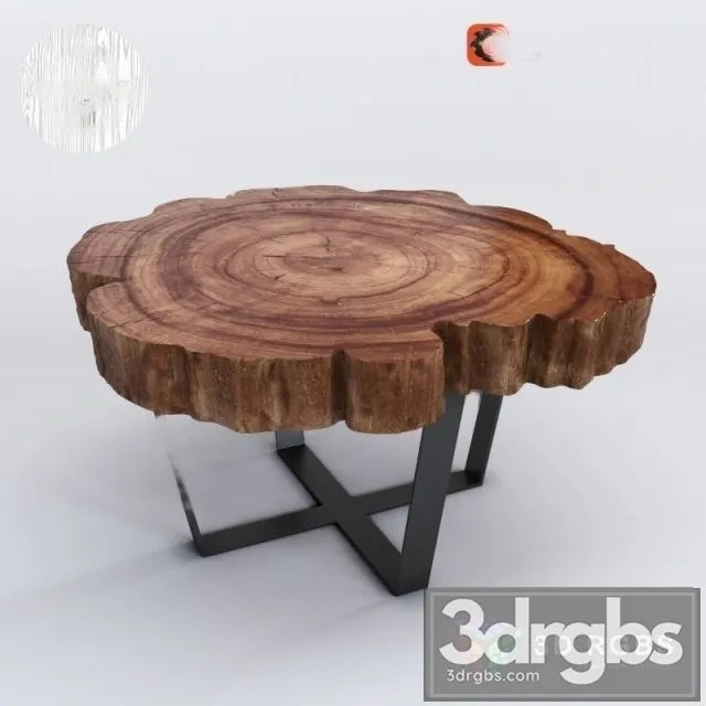 Woodmood Table 3D Model Free