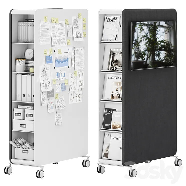 Writable and sound-absorbing wall sections Cascando Pillow Space 3DSMAX Model