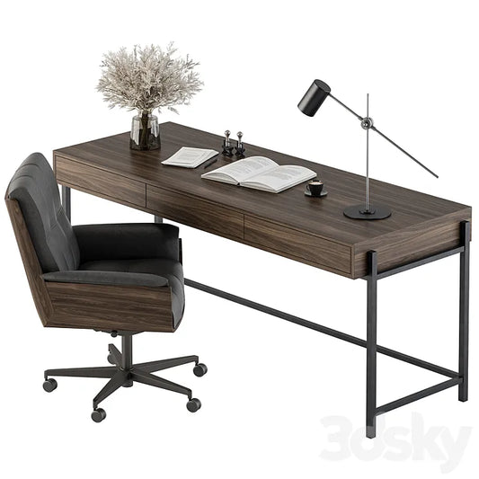Writing Table - Office Furniture 422 3DSMAX Model