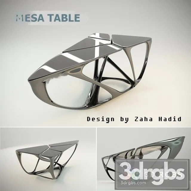 Zaha Hadid Mesa Table 3D Model Free