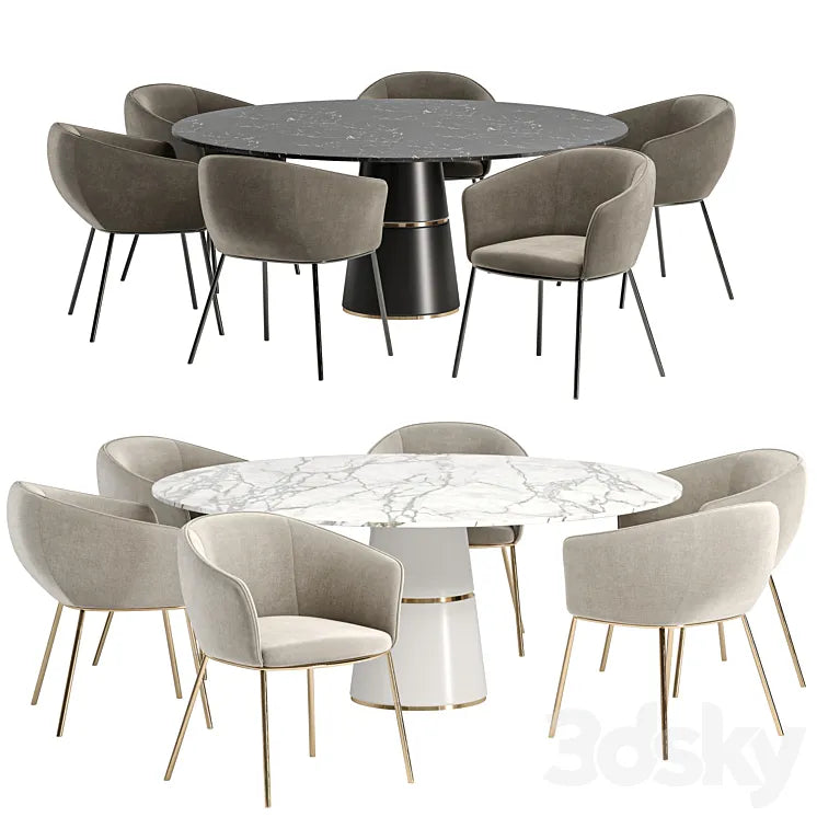 Zara dinning set 3DSMAX Model