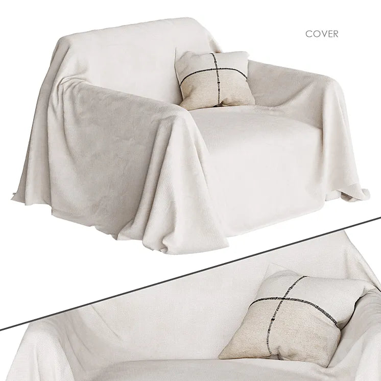 Zara Home Armchair cover 3DSMAX Model