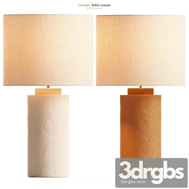 Zara Home Handmade Ceramic Table Lamp 3D Model Free