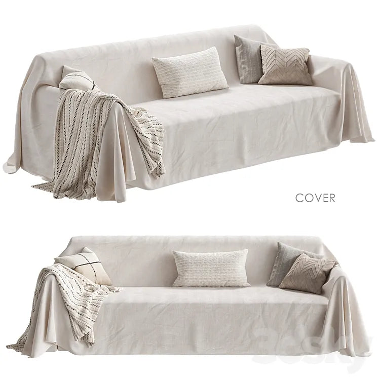 Zara Home Sofa cover 3DSMAX Model
