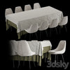 Zara home table + East Side chair | Table set 3DSMAX Model