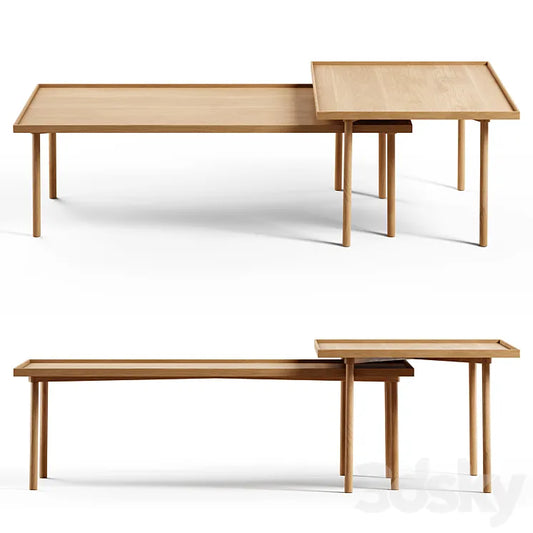 Zara Home - The oak coffee center table 3DSMAX Model