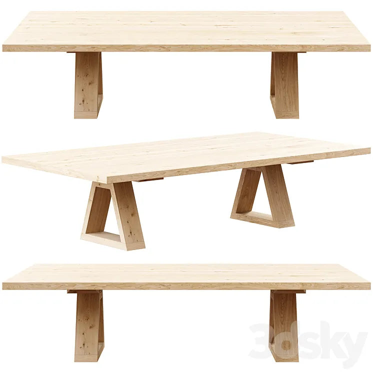 Zara Home - The oak coffee table 3DSMAX Model