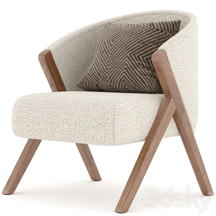 ZARA HOME UPHOLSTERED BOUCLÉ ARMCHAIR 3DSMAX Model