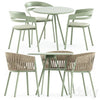 Zebra Round table and Ria Dining armchair by Fast 3DSMAX Model